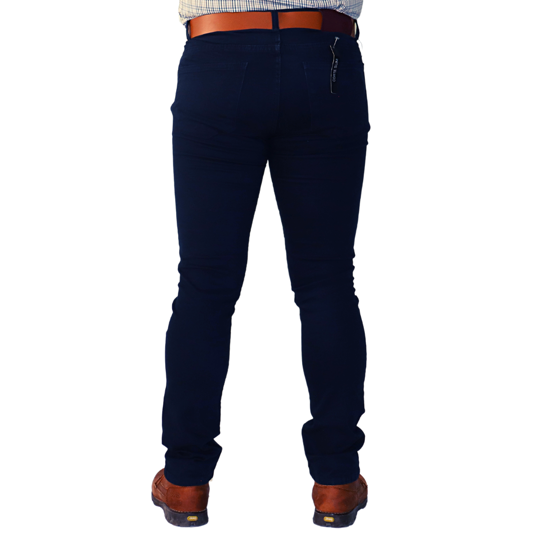 Pantalón Gabardina Slim Fit Stretch Michaelo Jeans Modk-08Azul