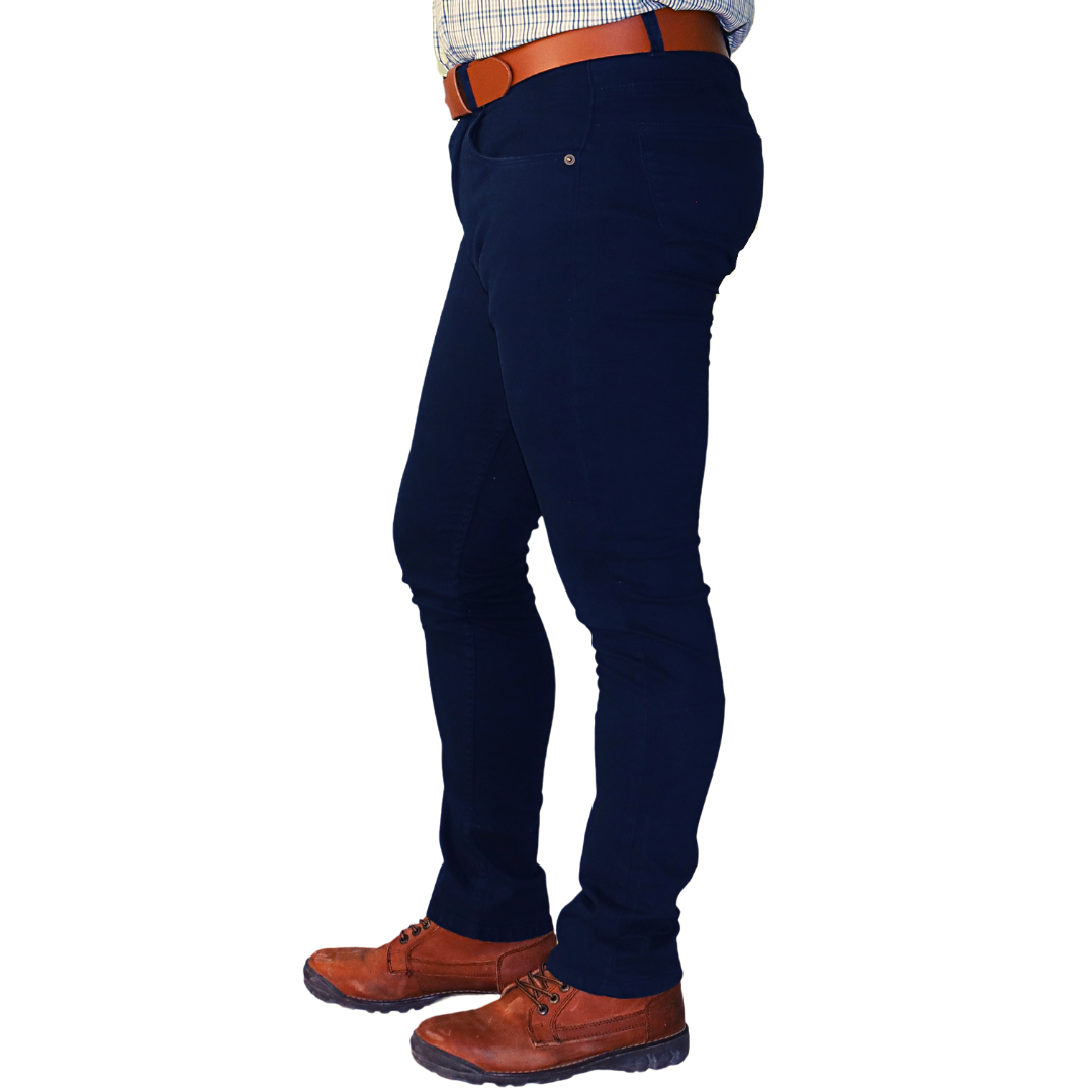 Pantalón Gabardina Slim Fit Stretch Michaelo Jeans Modk-08Azul