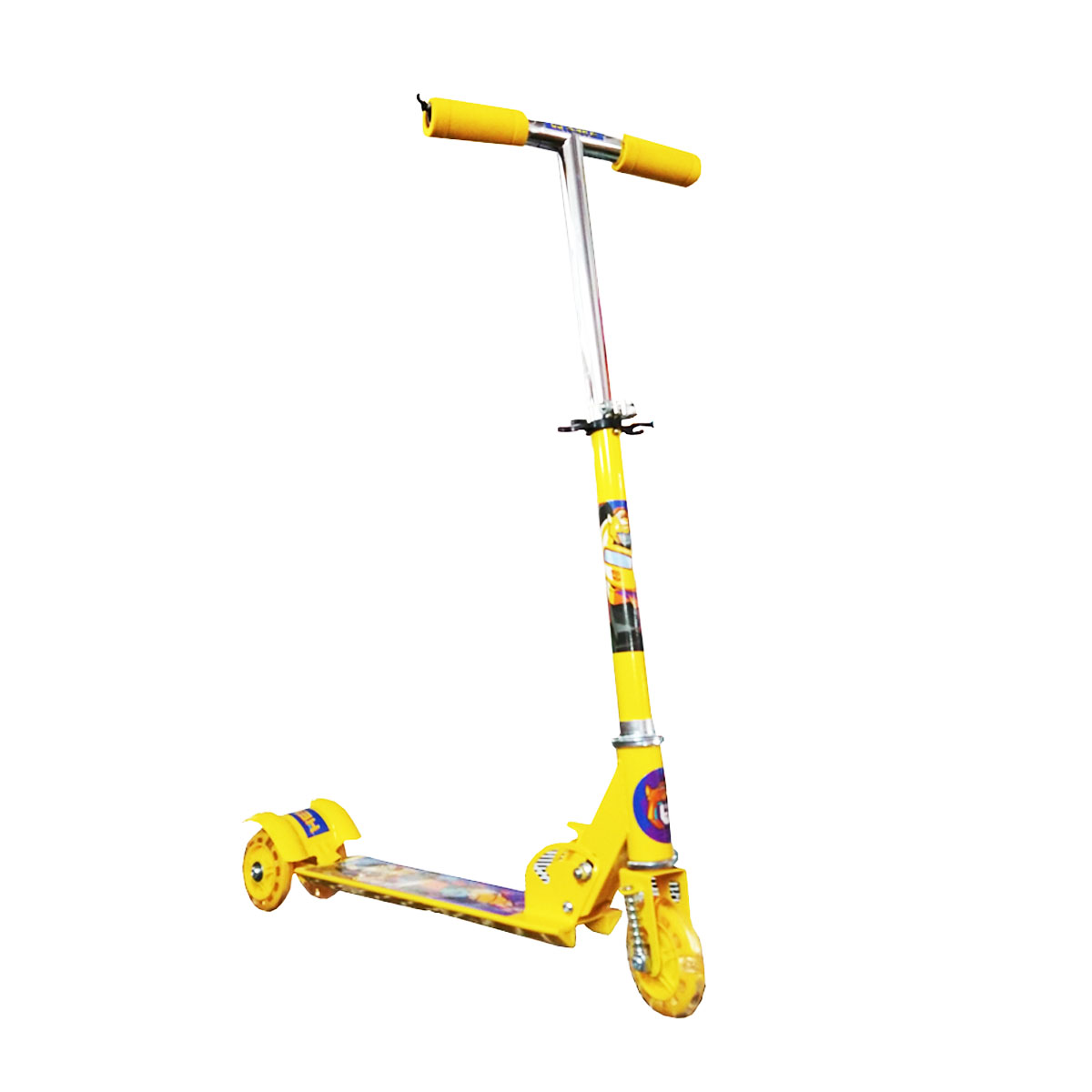 Scooter Patin del diablo para niños con luz Transformers Amarillo