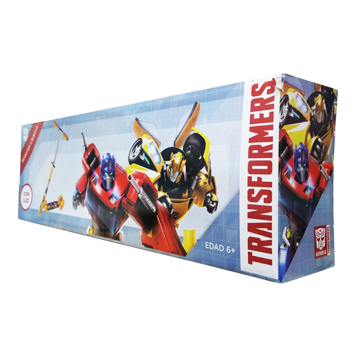 Scooter Patin del diablo para niños con luz Transformers Amarillo