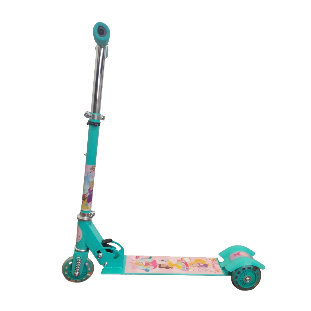 TITAN Flower Power Princess - Patinete plegable de aluminio para niñas con  ruedas de luz LED (edad 5 + años), color azul