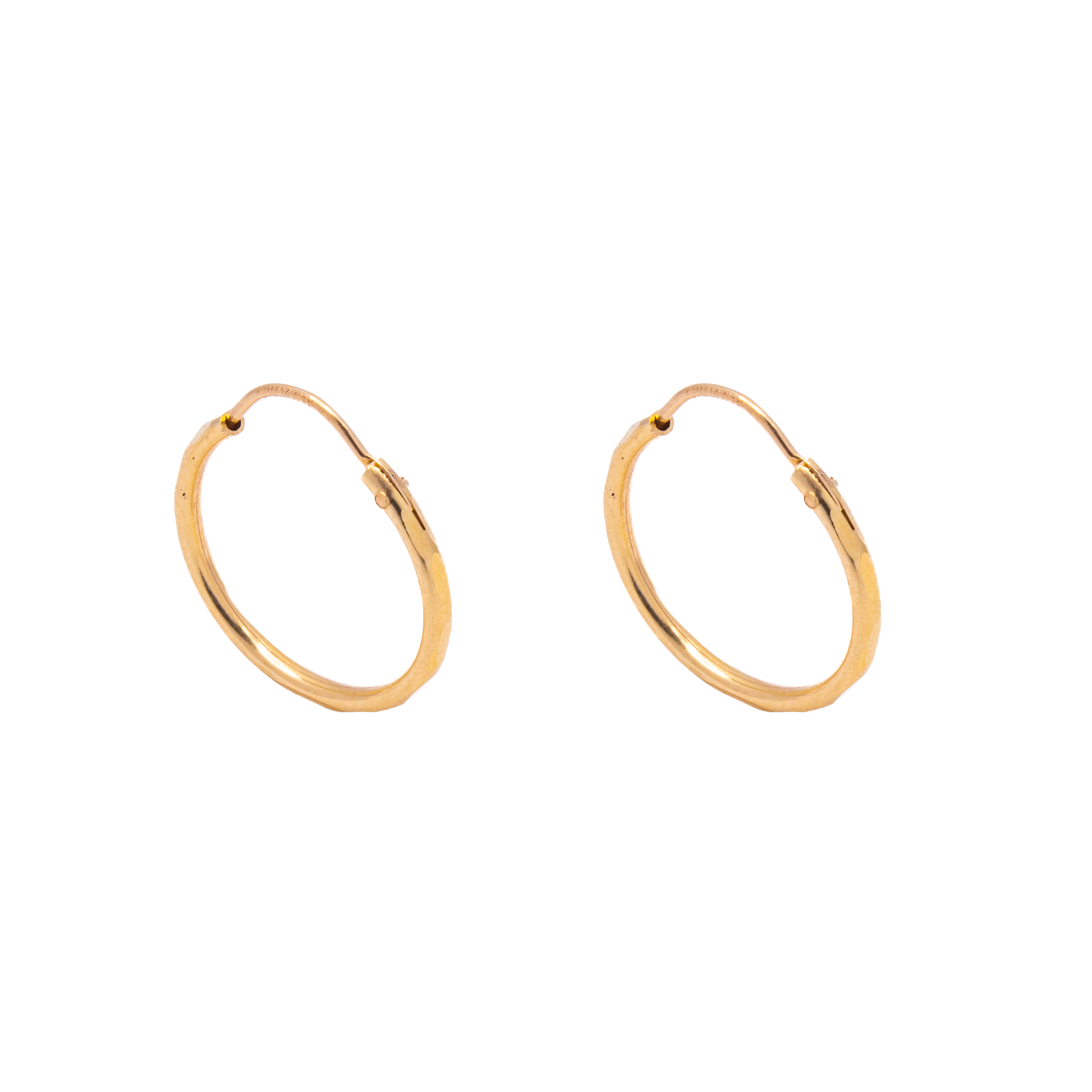 Arracadas Facetadas Oro 14 Kilates.