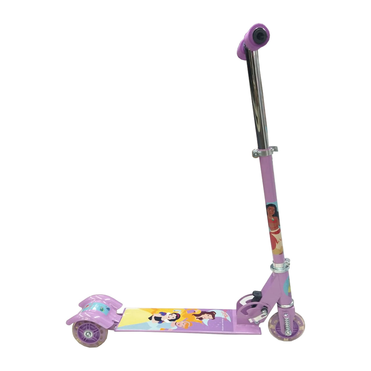 Scooter Patin del diablo para niños con luz Princesas Morado