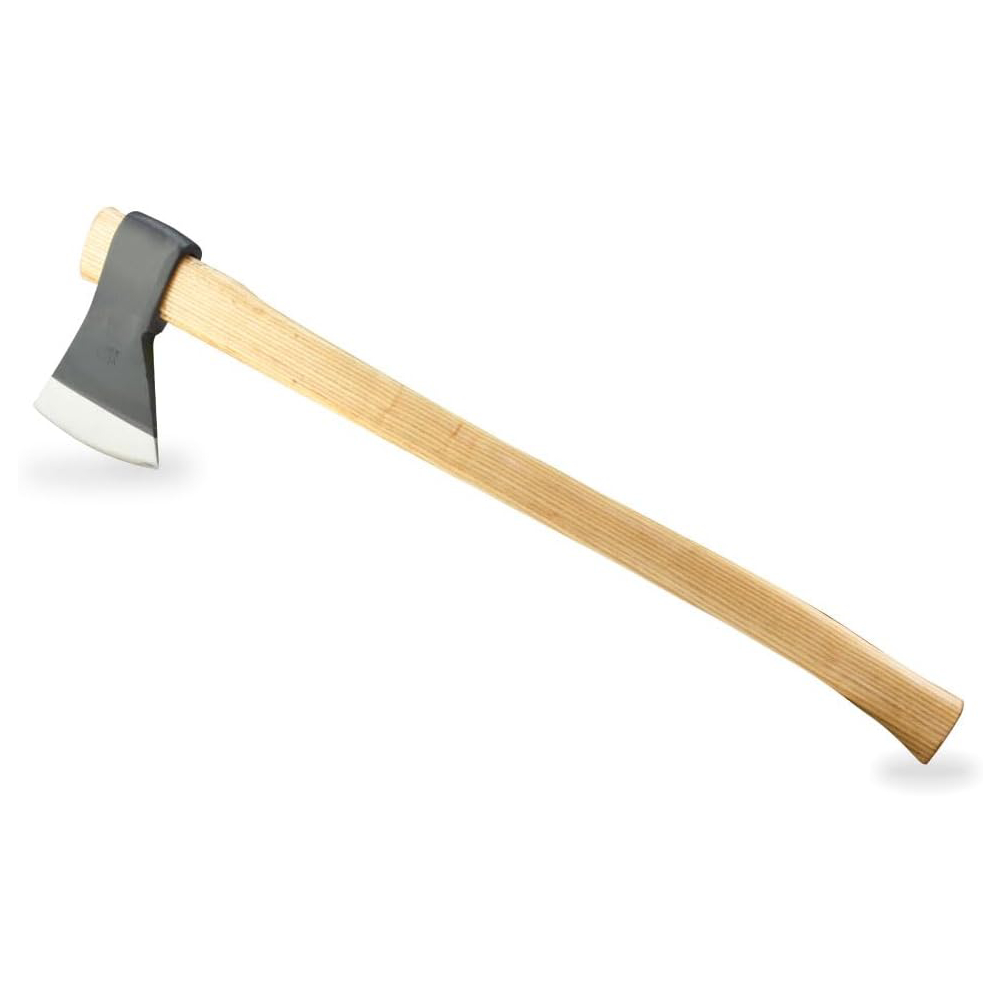 Hacha con Mango Media Labor - Cabeza forjada en acero alto carbono 1045, dureza 55rc - Excelente elección para cualquier trabajo de construcción ligera o de jardinería, 3.5 Lb/80 cm