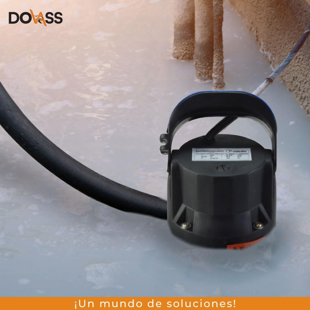 Bomba Sumergible De Plastico Salida 220V - Diámetro De descarga 1 Pulgada - De alta calidad y rendimiento - Fácil de manejar -  Bomba de uso rudo, 1 HP, Altura máx. envío 32 mm