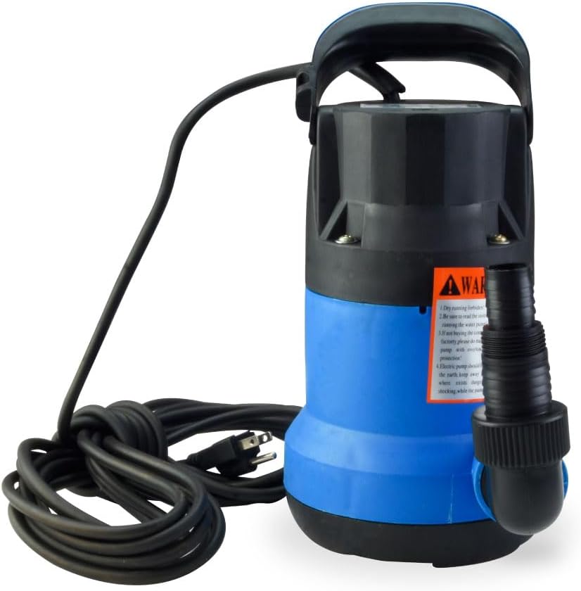 Bomba Sumergible De Plastico Salida 220V - Diámetro De descarga 1 Pulgada - De alta calidad y rendimiento - Fácil de manejar -  Bomba de uso rudo, 1 HP, Altura máx. envío 32 mm