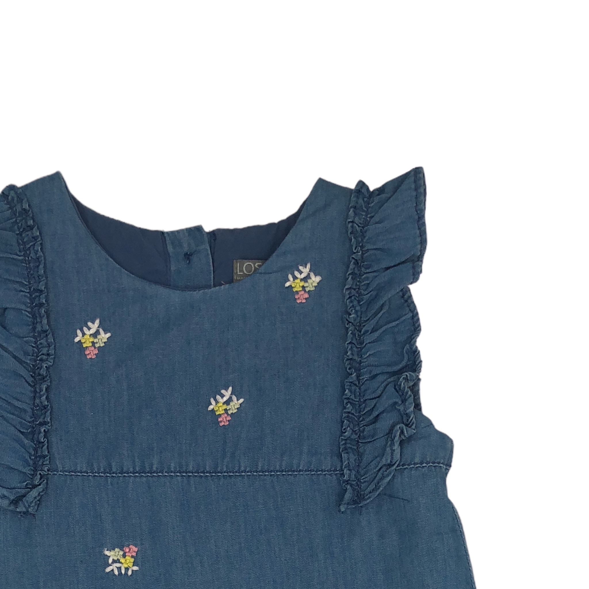 Overol mezclilla para bebé niña Losan