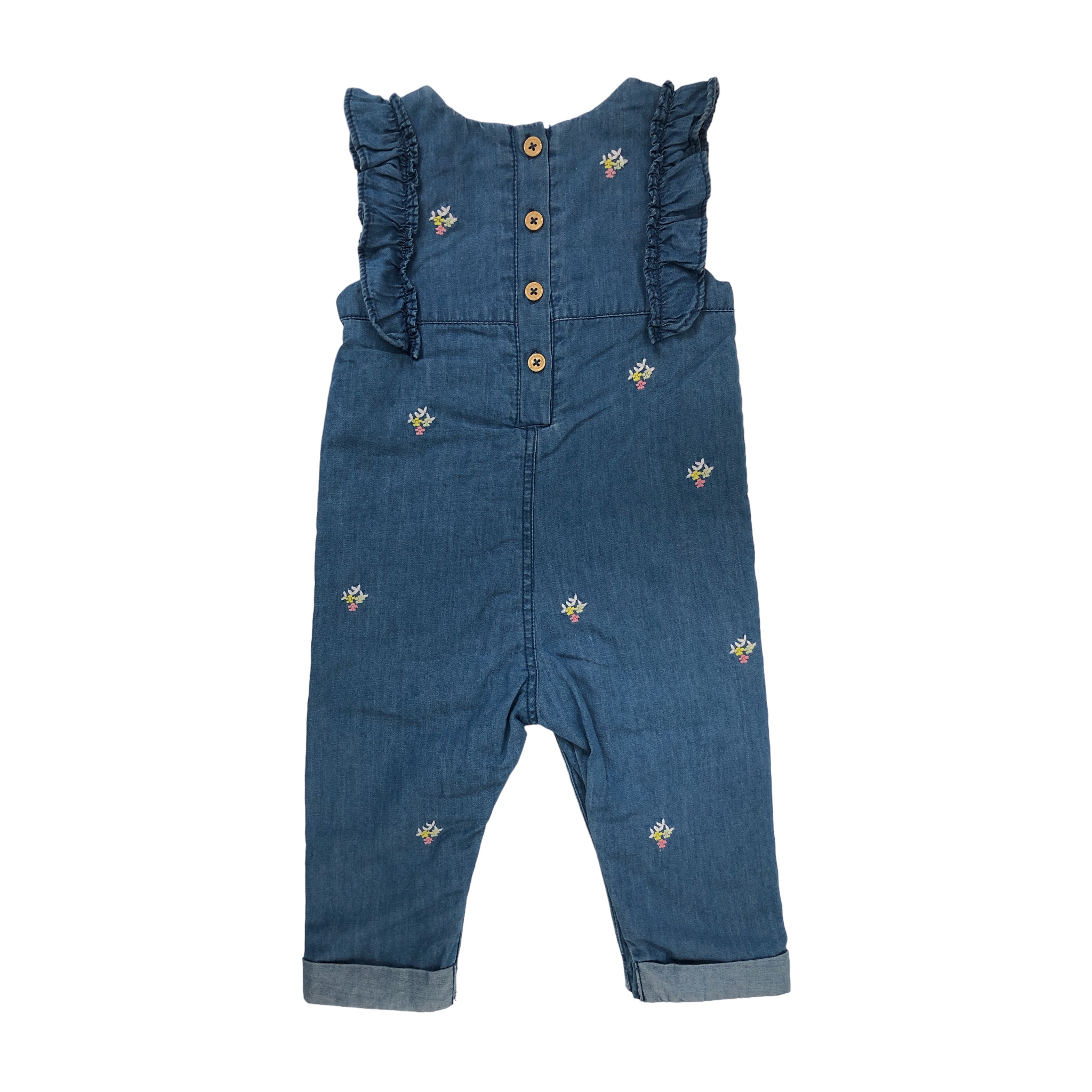 Overol mezclilla para bebé niña Losan