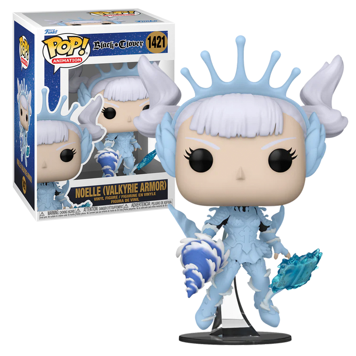 Funko Pop Noelle Silva Armadura Valquiria #1421 Black Clover Anime Fig Original