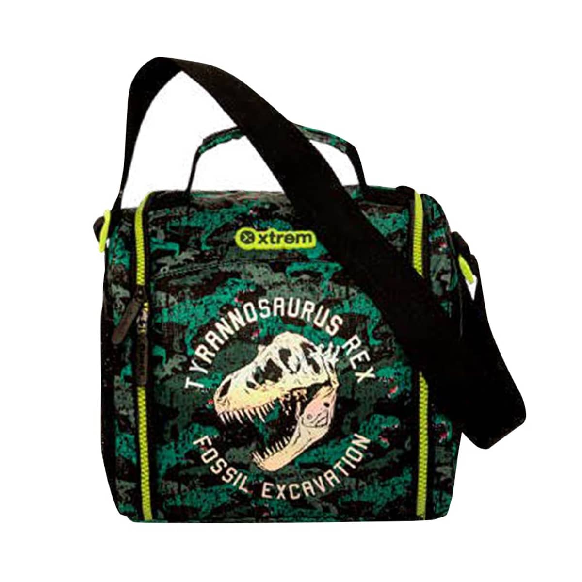 Lonchera escolar para niño con fósil de Tiranosaurio Rex, marca Xtrem, mod. 1103106