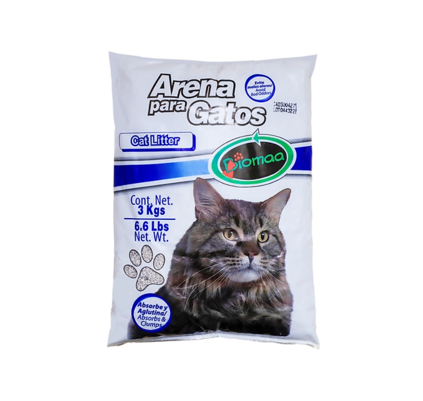Arena para Gatos Higienica y absorbente 3 kg - Biomaa 