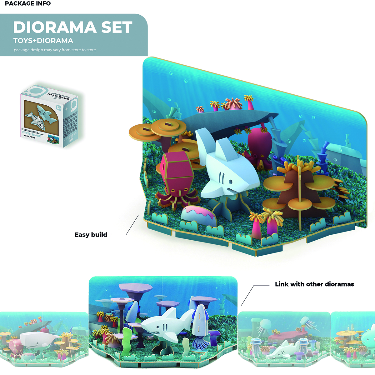 Rompecabezas Magnético Esqueleto Tiburón Blanco Half Toys