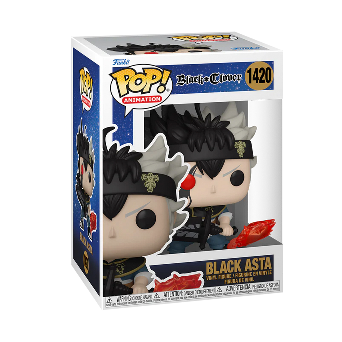Funko Pop Black Asta #1420 Black Clover Anime Manga Figura Original