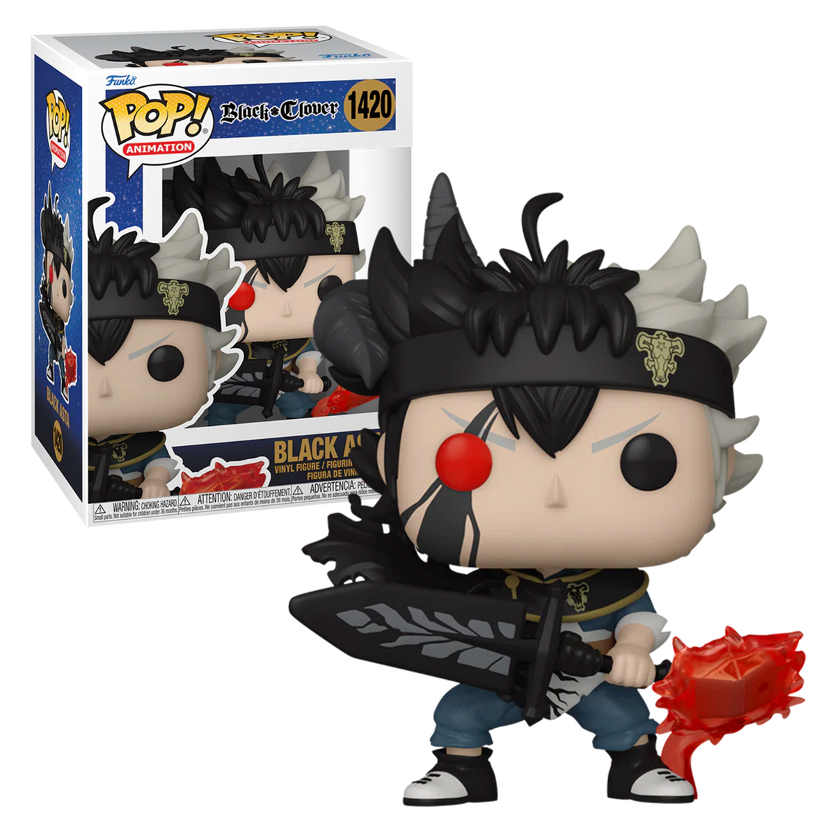 Funko Pop Black Asta #1420 Black Clover Anime Manga Figura Original