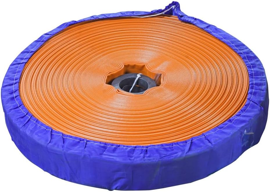 Manguera Plana Están hechas de material de PVC de alta calidad y resistencia Ideal para todo tipo de riego agricola Naranja Diametro 3"  Opera a una presión de trabajo de 90PSI (6 BAR) 100 M