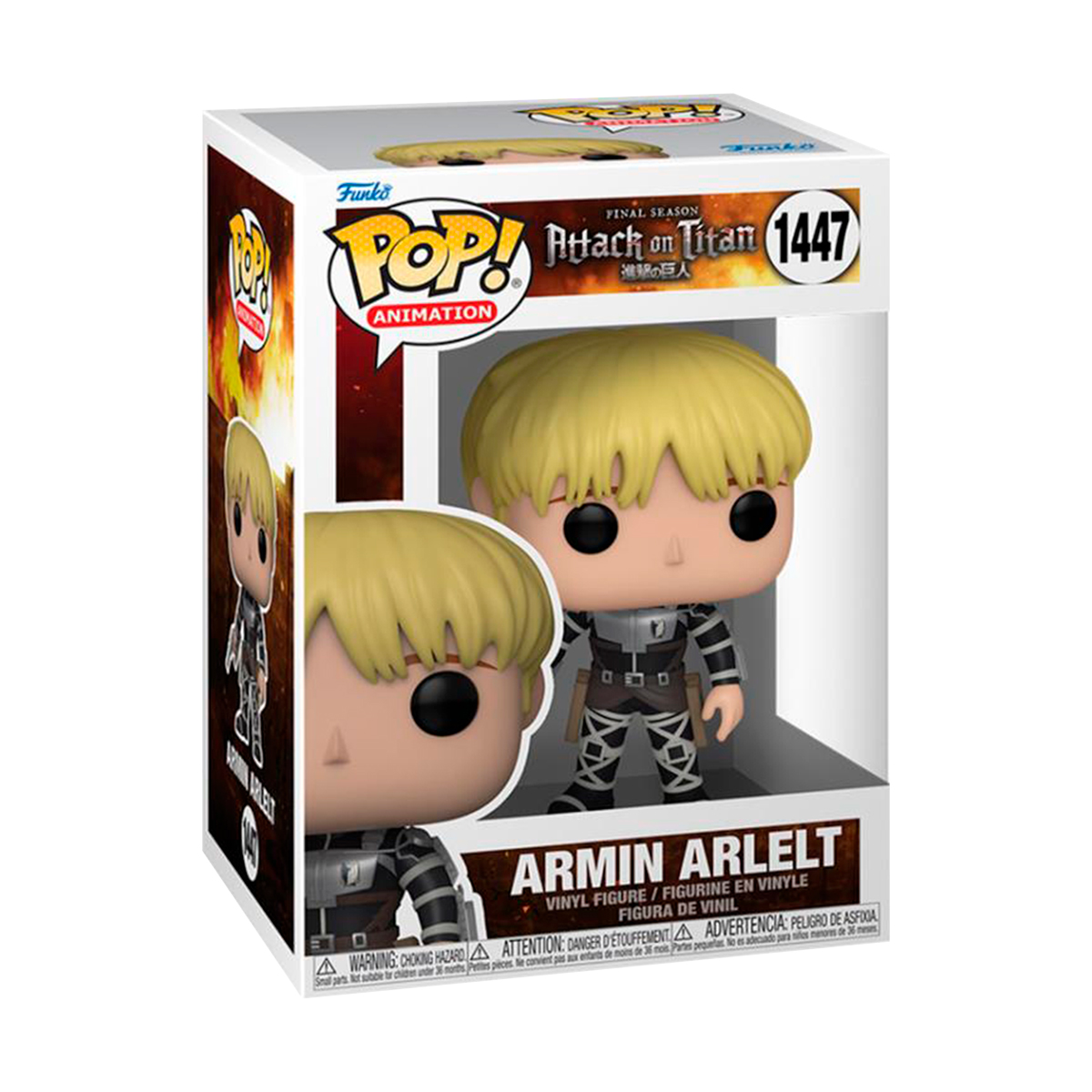 Funko Pop Armin Arlelt #1447 Attack On Titan Anime Manga Figura Original