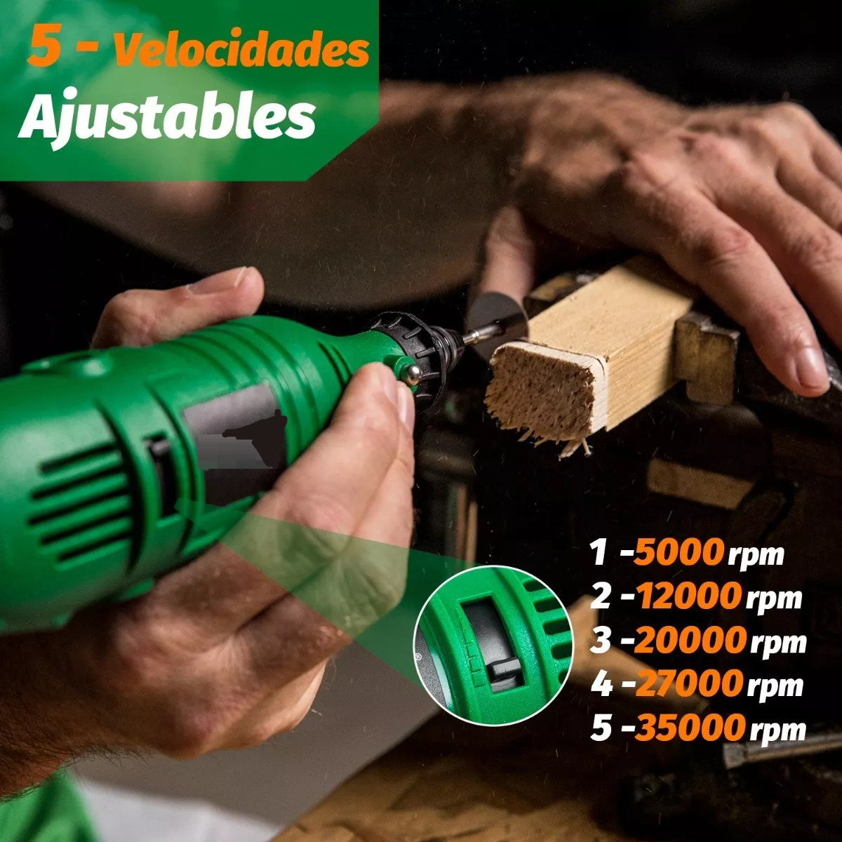 Kit Mini Taladro Esmeril Mototool Con Accesorios 135w