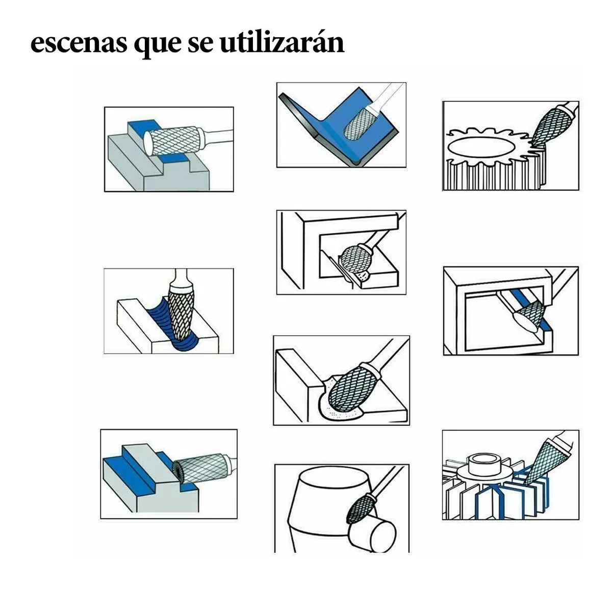Kit Fresas Brocas Para Madera Metal Dremel Mototool 10 Uds