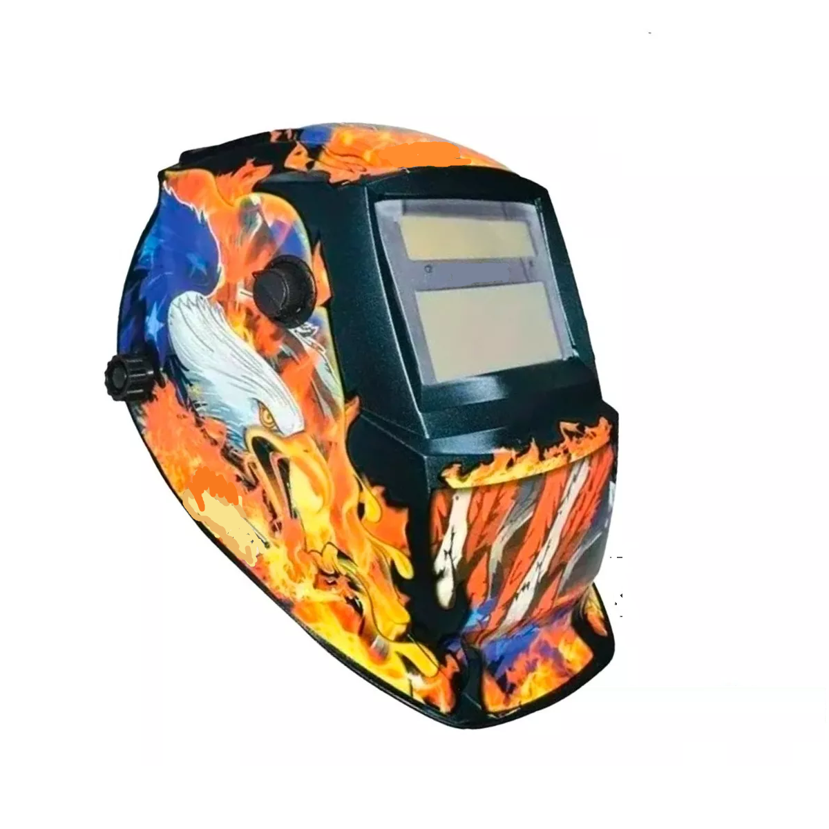Careta De Soldar Uso Industrial Soldadura Electronica Aguila En Llamas