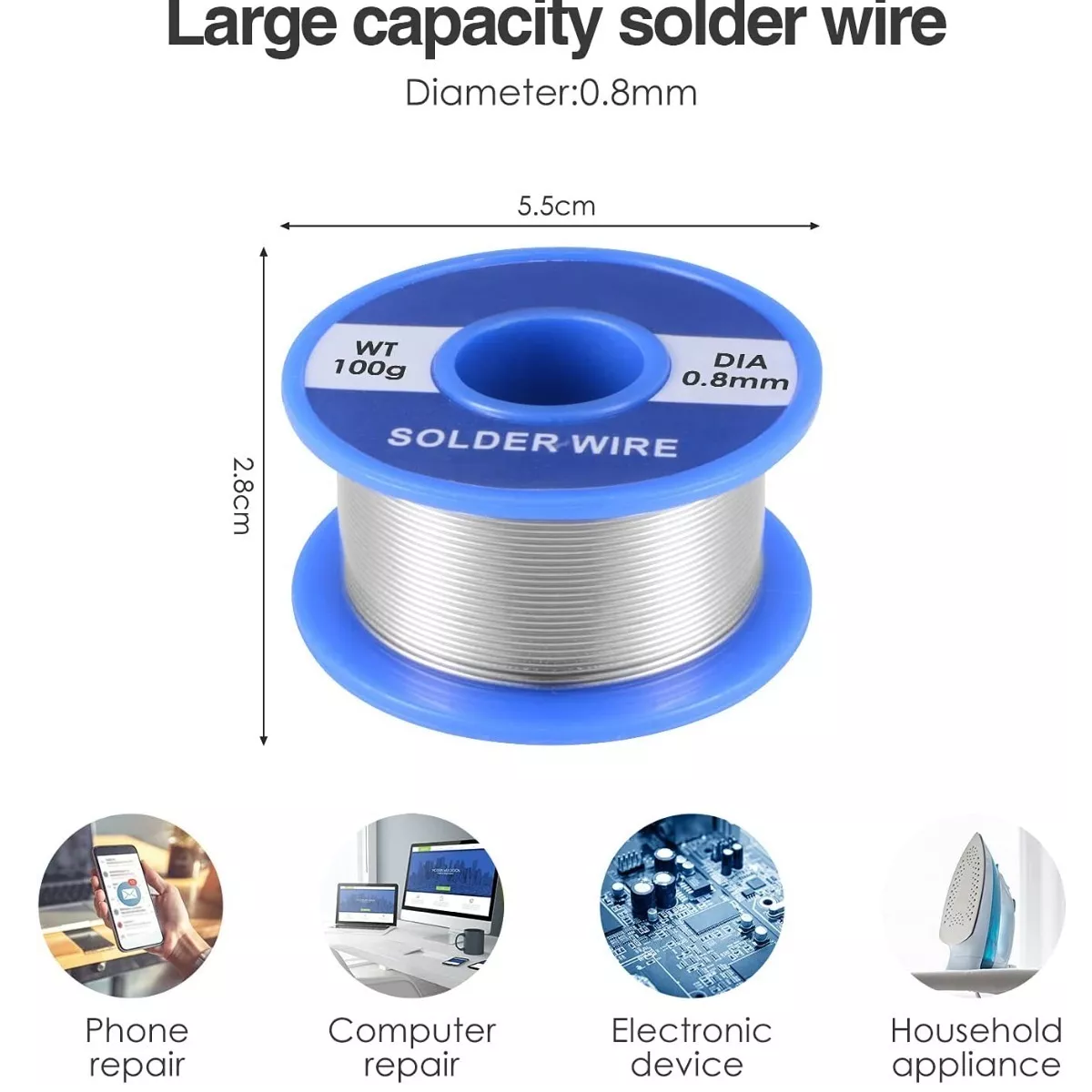 Kit De Soldador Temperatura Ajustable 100g Alambre De Estaño