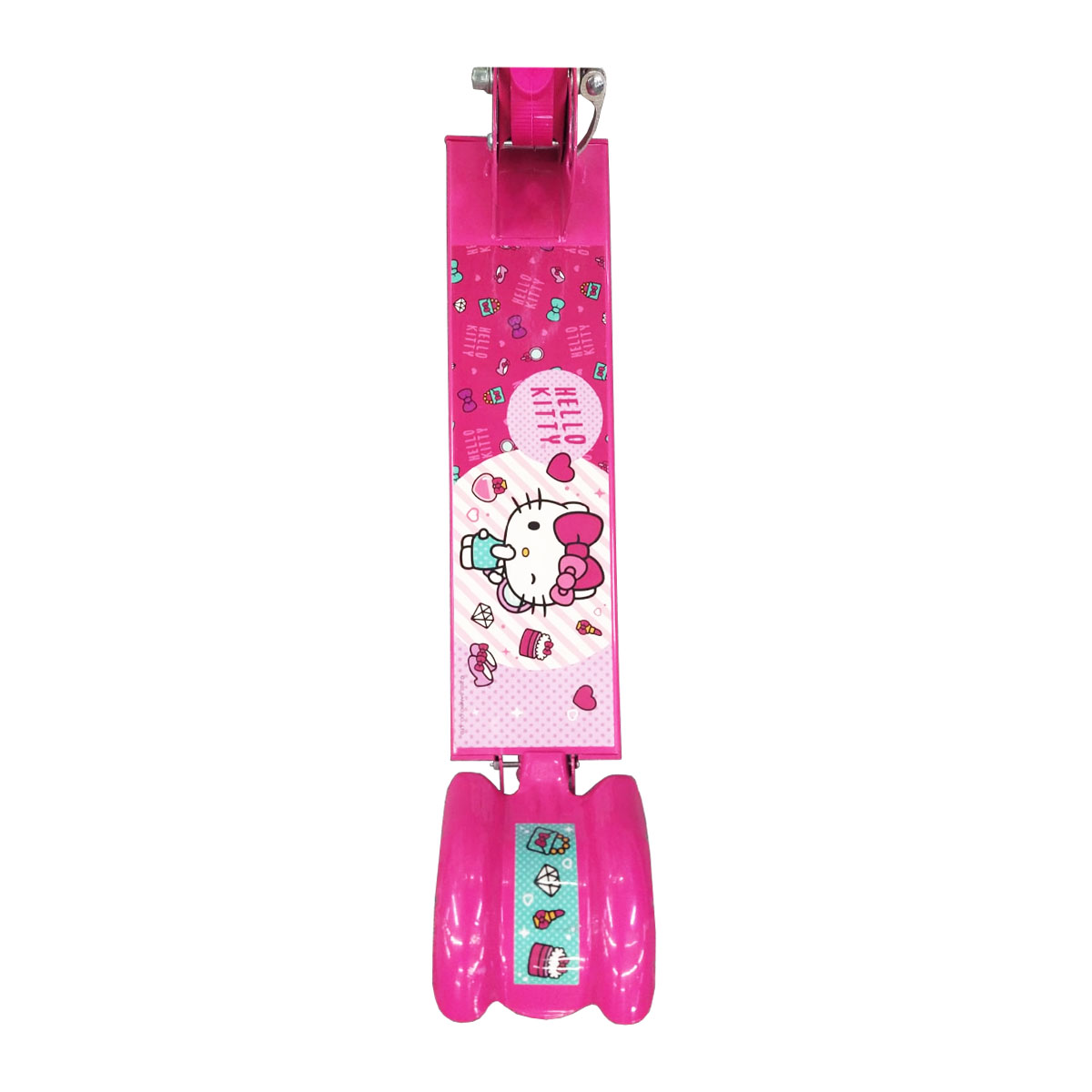 Scooter Patin del diablo para niños con luz Hello Kitty Rosa.