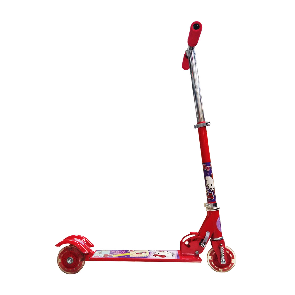 Scooter Patin del diablo para niños con luz Hello Kitty Rojo