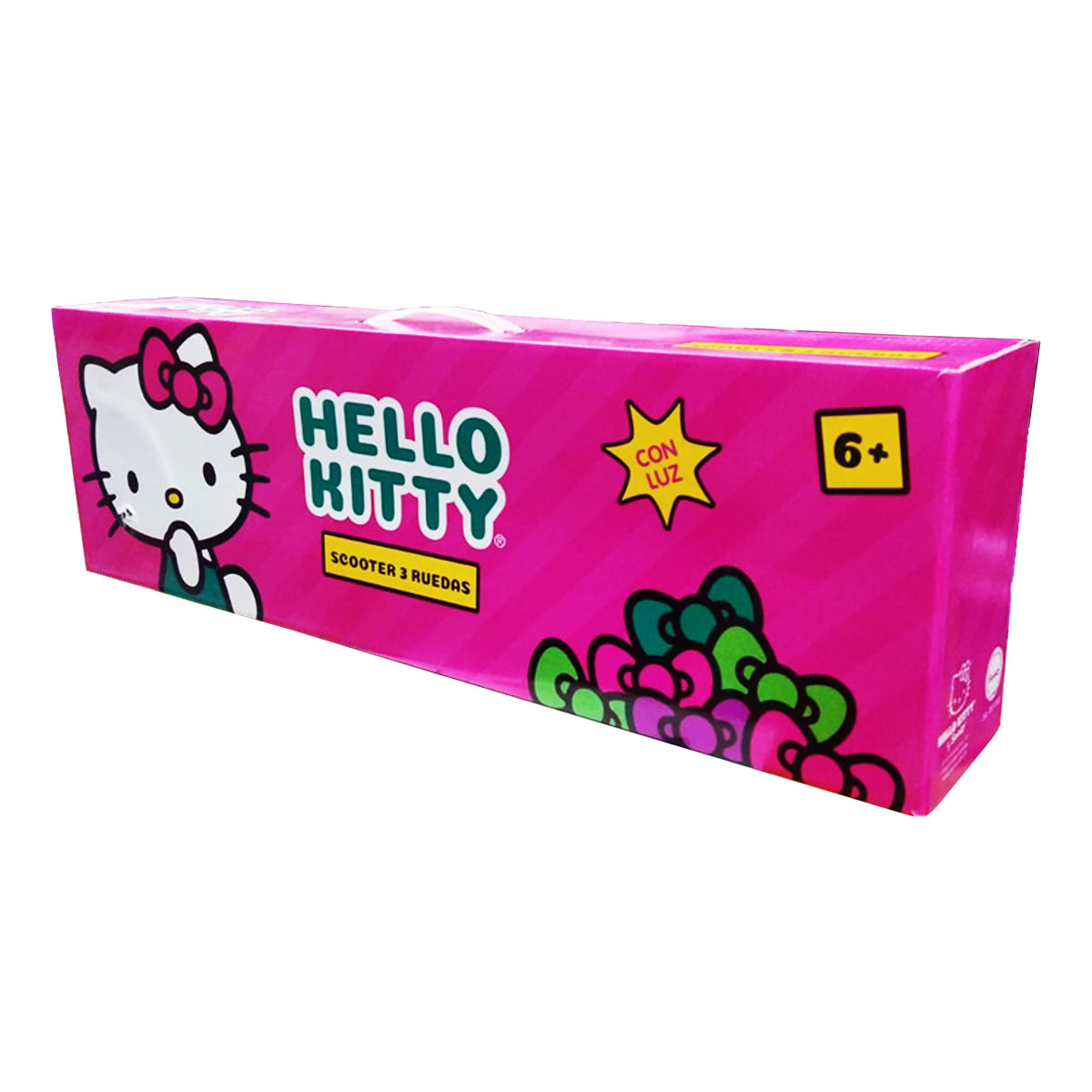 Scooter Patin del diablo para niños con luz Hello Kitty Rojo