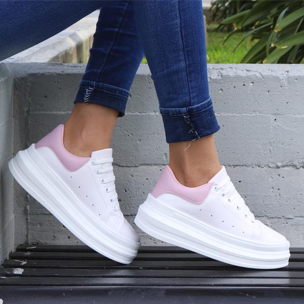 Urus Rosa | Tenis combinado suela ancha mujer