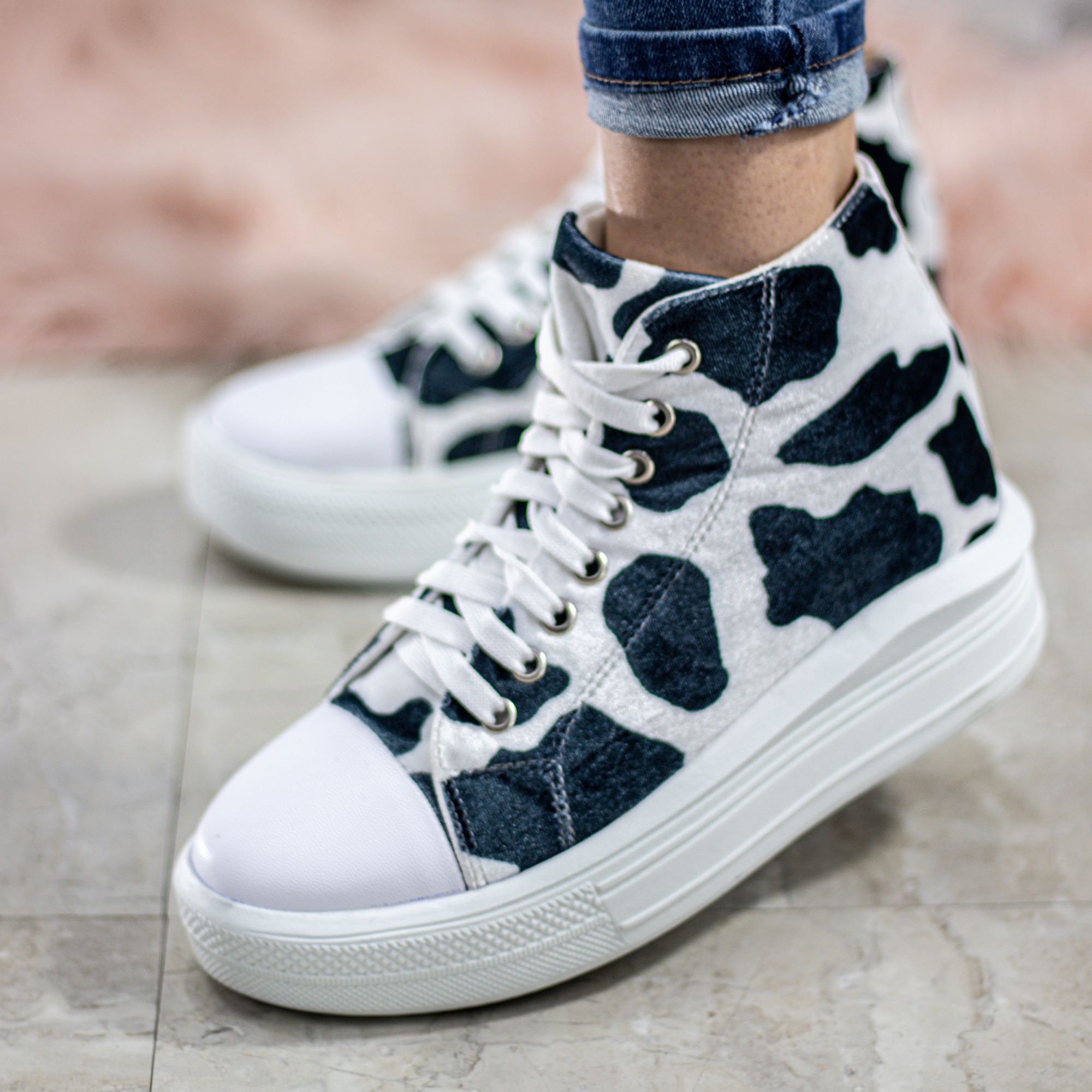 Converse estampado vaca hot sale