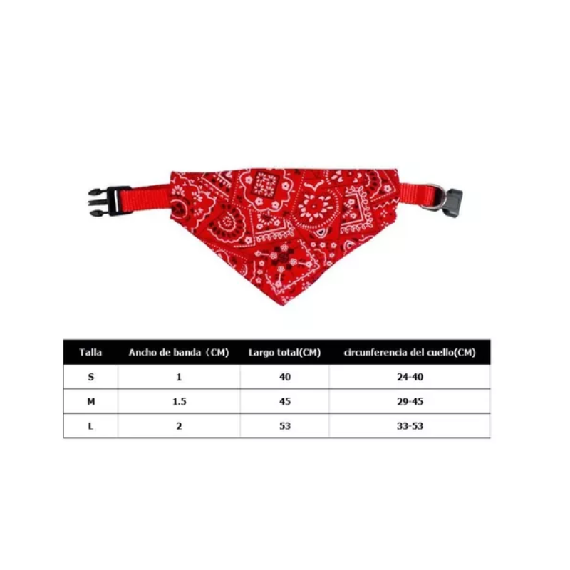 Collar Para Perro Gato Pañuelo Paliacate Varios Tamaños