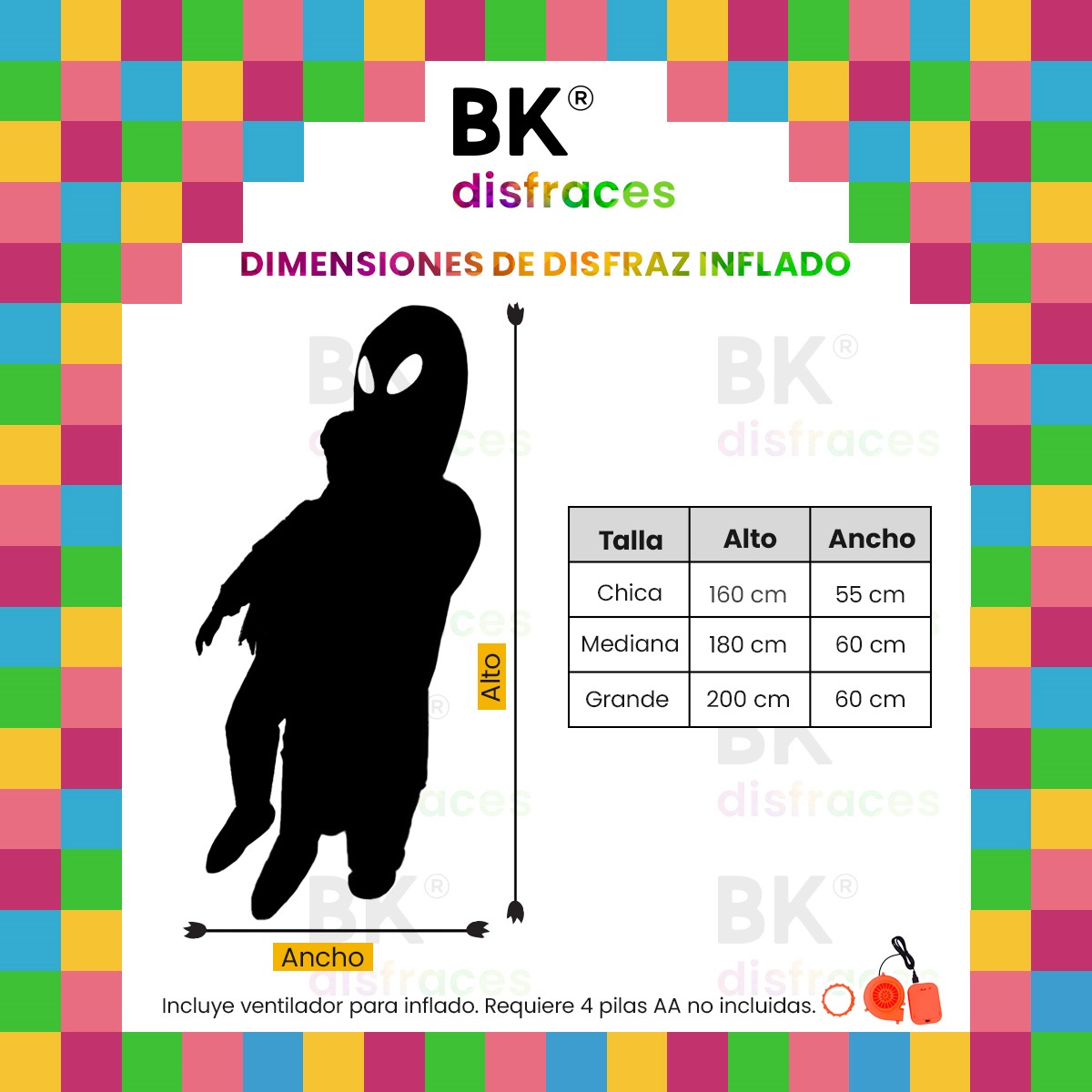 Disfraz inflable de alien huesos Halloween marcianos ufo 3 tallas disponibles