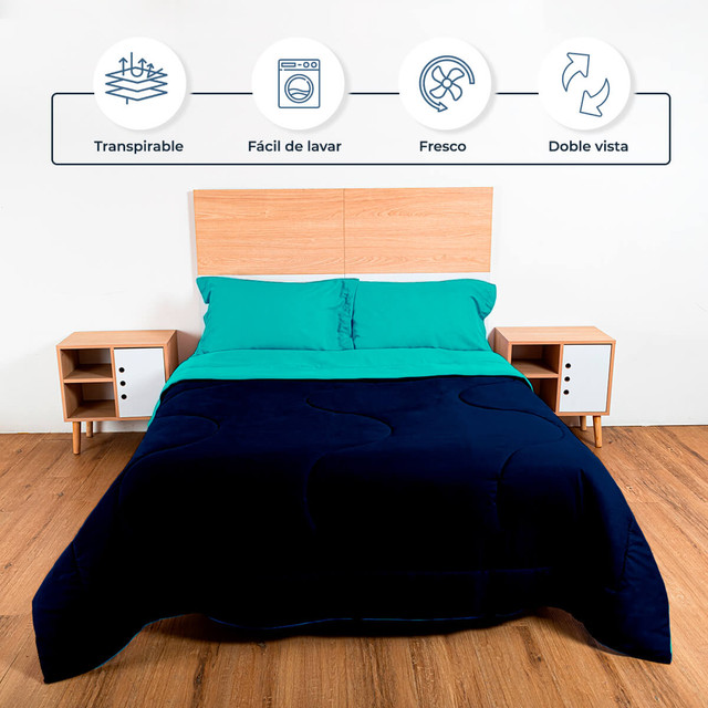 Edredón Spring Air + Almohada + Sabana + Frazada | Matrimonial