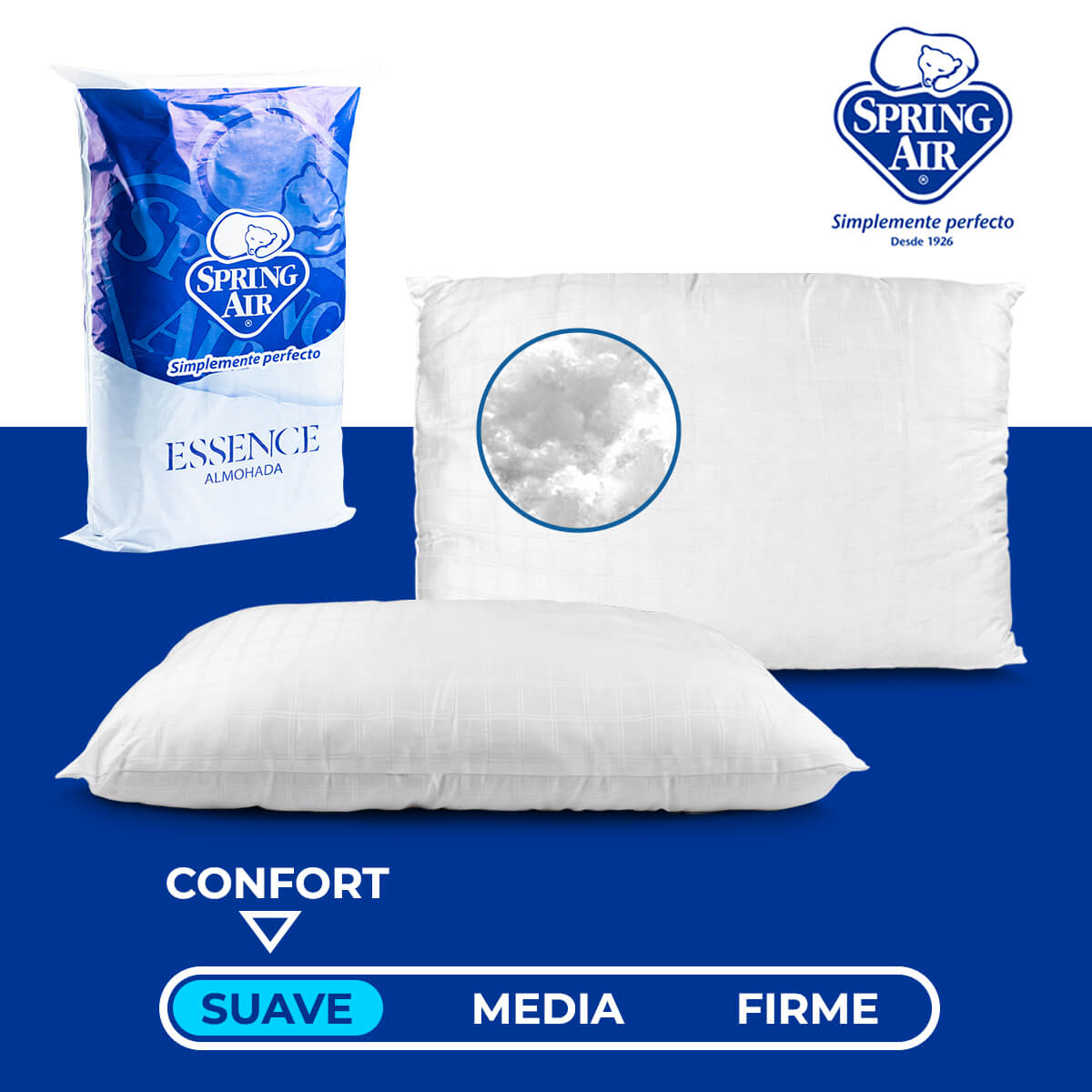 Edredón Matrimonial Spring Air + Almohada + Sabana + Frazada | coral/gris