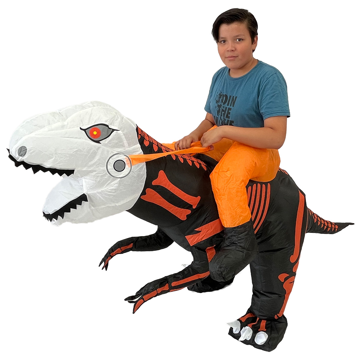 Disfraz inflable de dinosaurio Velociraptor premium halloween 3 tallas disponibles.