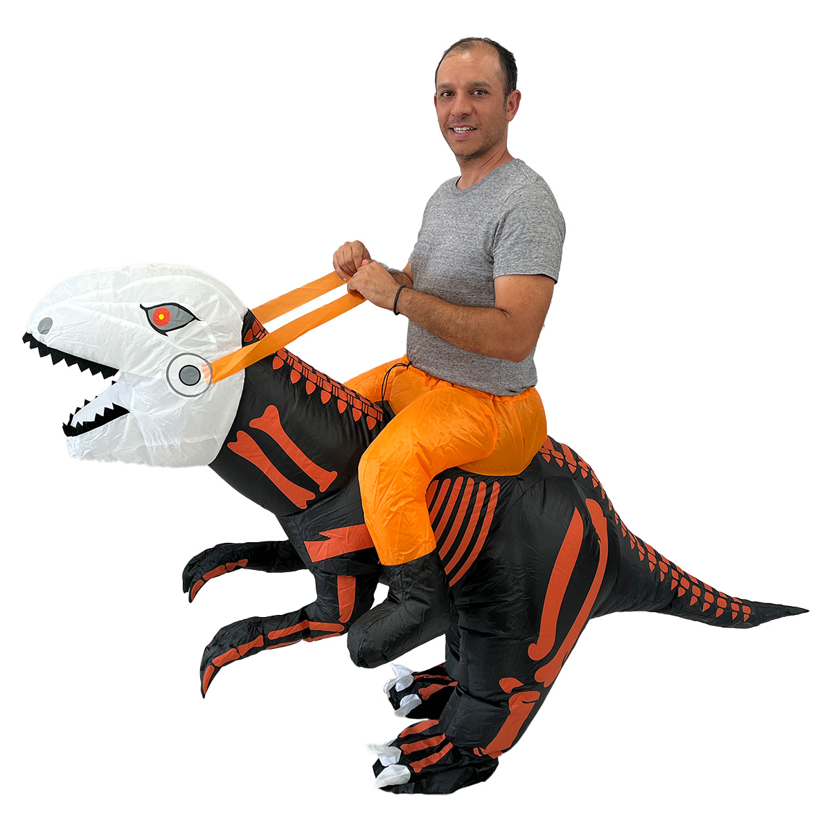 Disfraz inflable de dinosaurio Velociraptor premium halloween 3 tallas disponibles.