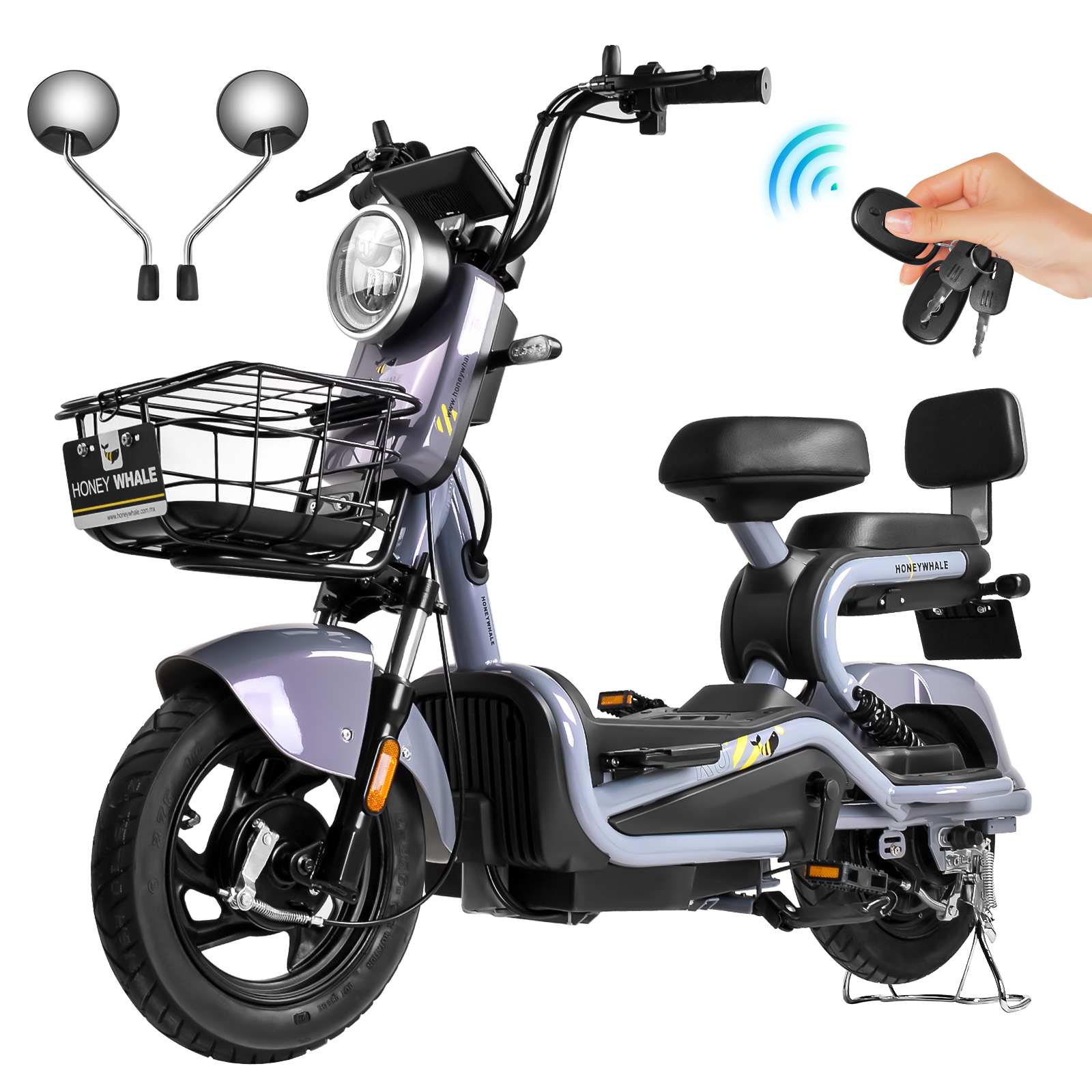 Motobici Eléctrica Honey Whale KC Gris Tornasol.