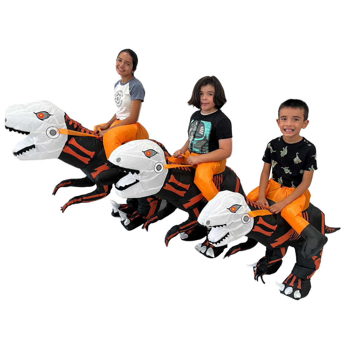 Disfraz inflable de dinosaurio Velociraptor premium halloween 3 tallas disponibles.
