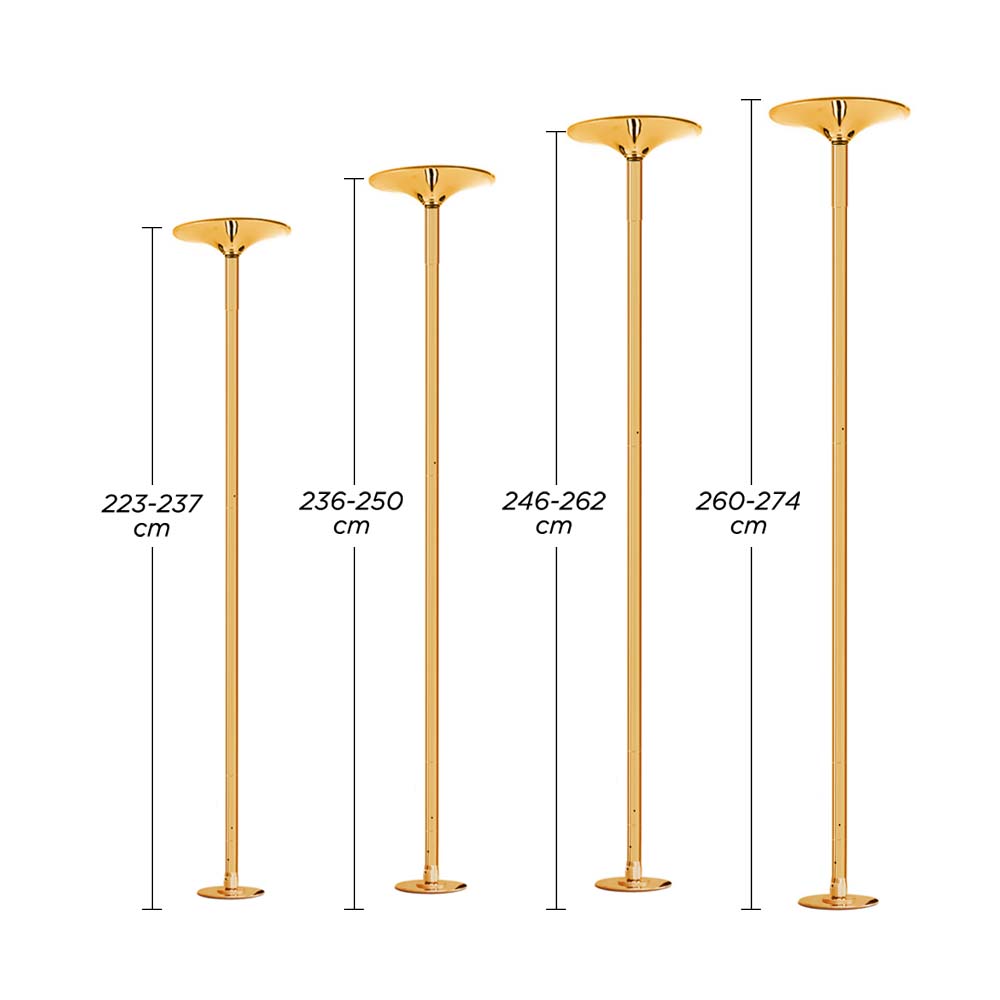 Tubo Portatil Para Pole Dance Ejercicio Sensual Gym Giratorio Dorado