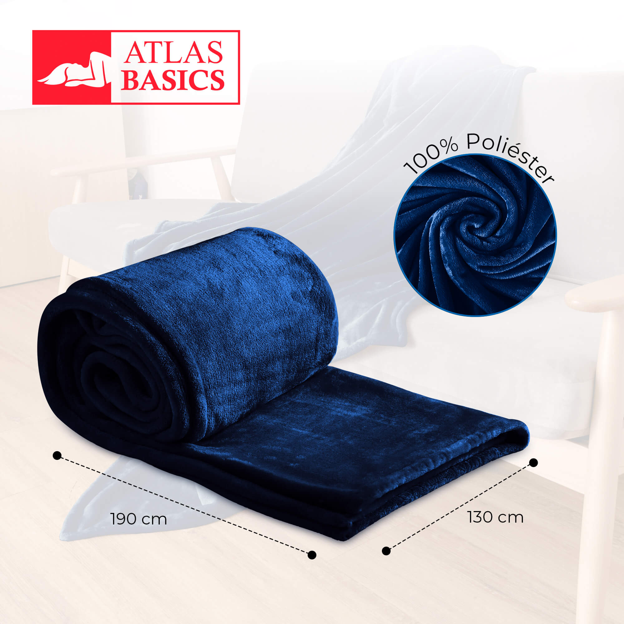 Edredón queen size Spring Air + Almohada + Sabana + Frazada turquesa/marino