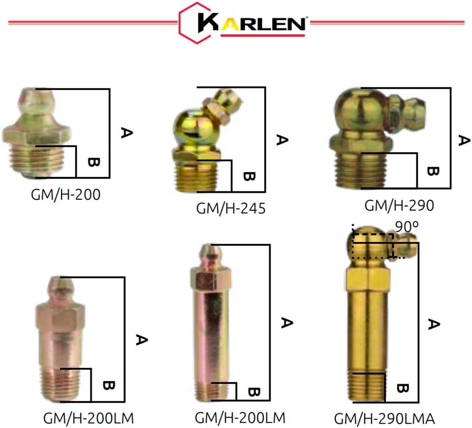 Grasera De Niple Tipo Tornillo 1/4 27 Conica UNF 50 Piezas Ideal para trabajos de mantenimiento, refacción y instalación Garantizan una fijación segura de las piezas