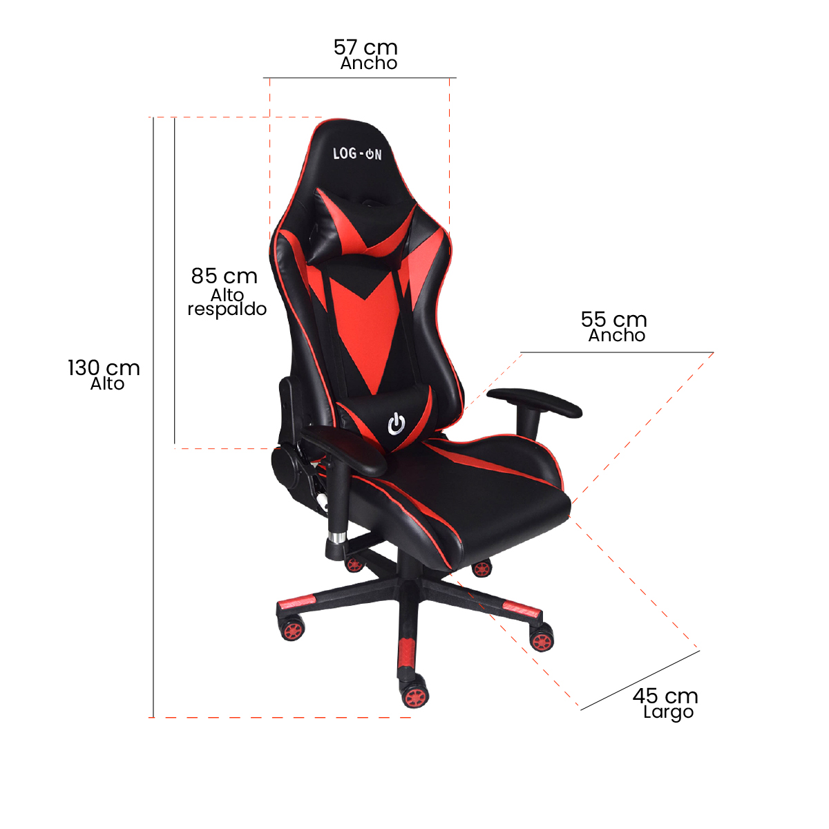 Silla Gamer Ergonomica Con 2 Bocinas Incluidas Negra
