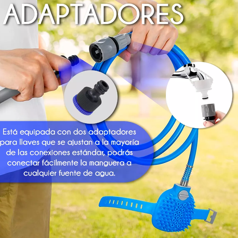 Guante De Baño Para Perro Con Manguera Ducha Limpieza .