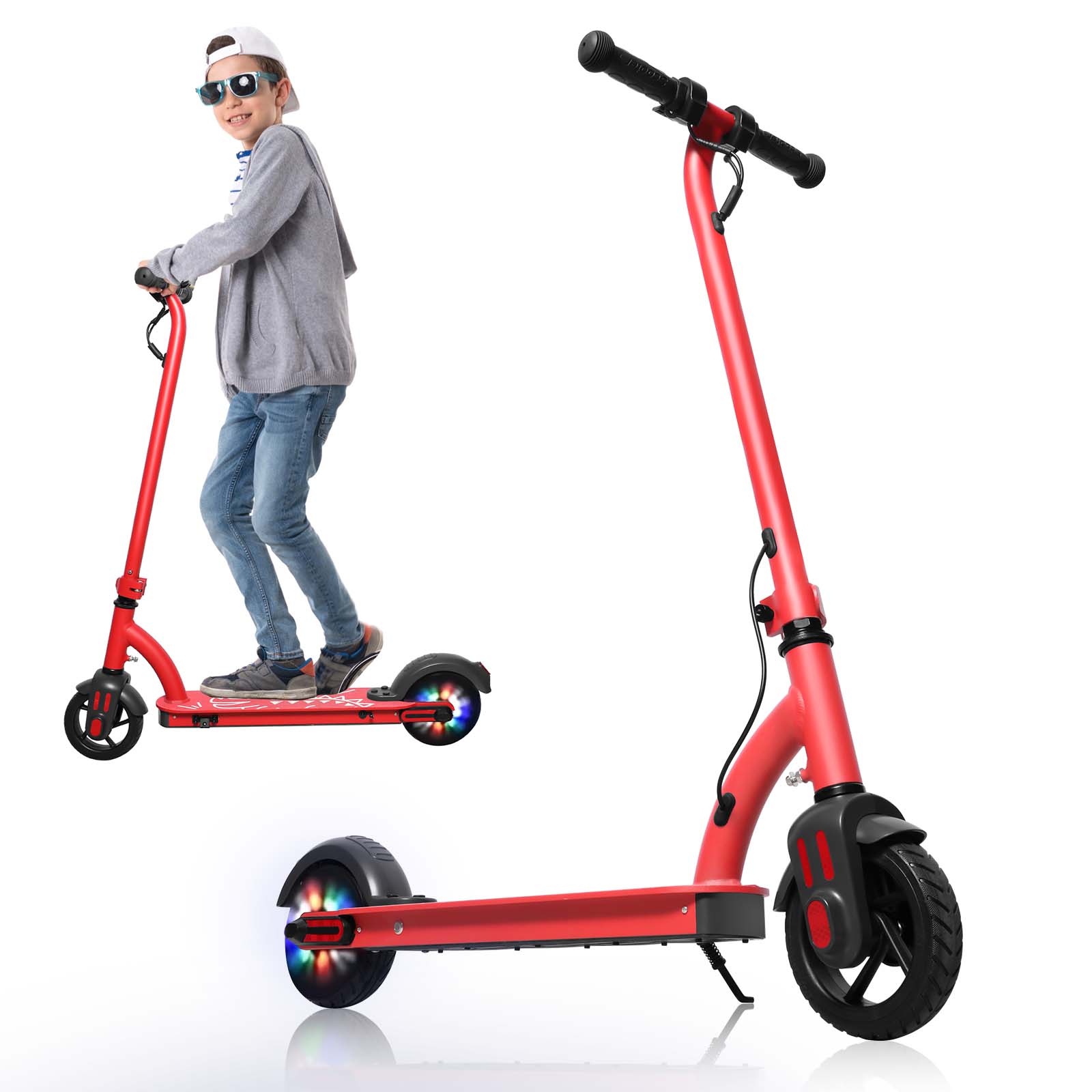 Scooter Eléctrico Honey Whale Para Niños 100w E6 Rojo.
