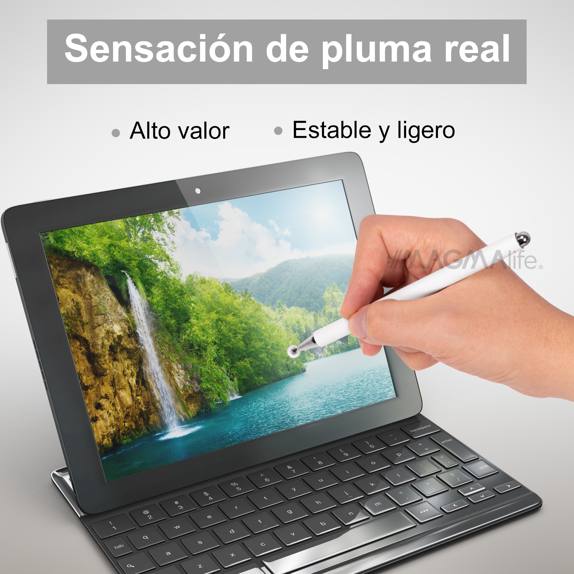 Stylus Pen, Pluma para Pantalla Táctil, Perfecta para Celulares y Tabletas, Pluma con 3 Puntas, Lápiz Stylus (2 Puntas de Repuesto)