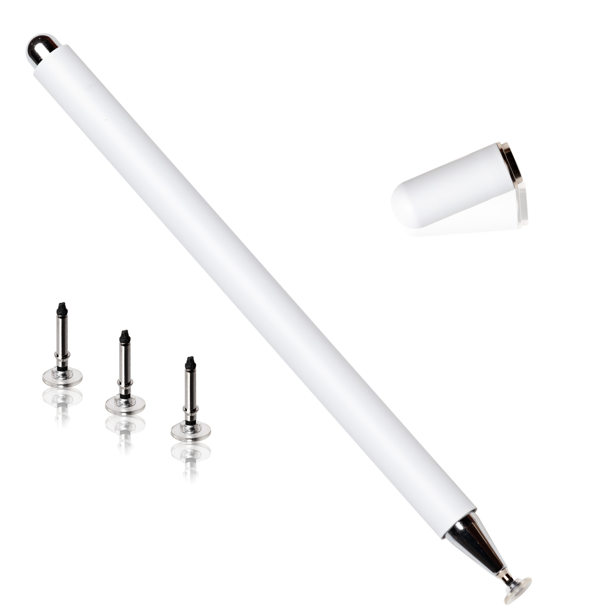 Stylus Pen, Pluma para Pantalla Táctil, Perfecta para Celulares y Tabletas, Pluma con 3 Puntas, Lápiz Stylus (2 Puntas de Repuesto)