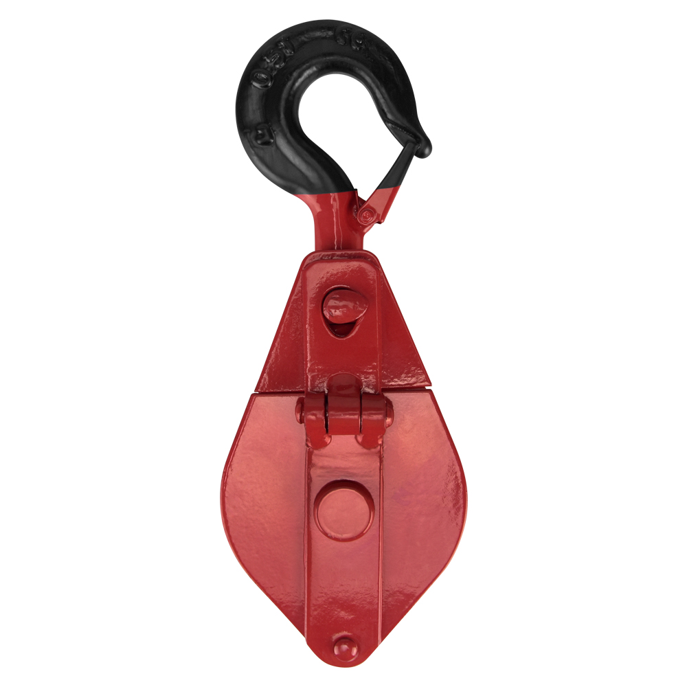 Garruchas Sencillas Con Bisagra Polea Polipasto de Acero Ideal para trabajos difíciles Permite izar cargas ligeras manteniendo la seguridad Diámetro del cuerpo 3 Pulgadas Cap. De carga .50 Toneladas Diámetro polea 98 cm