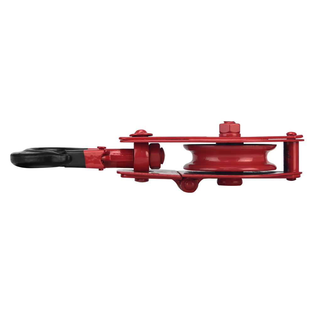 Garruchas Sencillas Con Bisagra Polea Polipasto de Acero Ideal para trabajos difíciles Permite izar cargas ligeras manteniendo la seguridad Diámetro del cuerpo 3 Pulgadas Cap. De carga .50 Toneladas Diámetro polea 98 cm