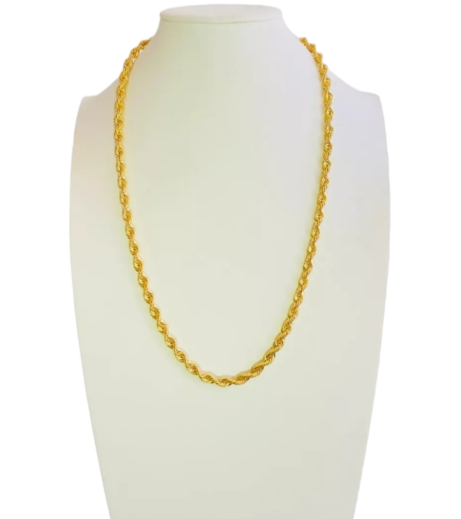 Cadena Torzal 55 Cm X 6 Mm Oro 14K + Obsequio