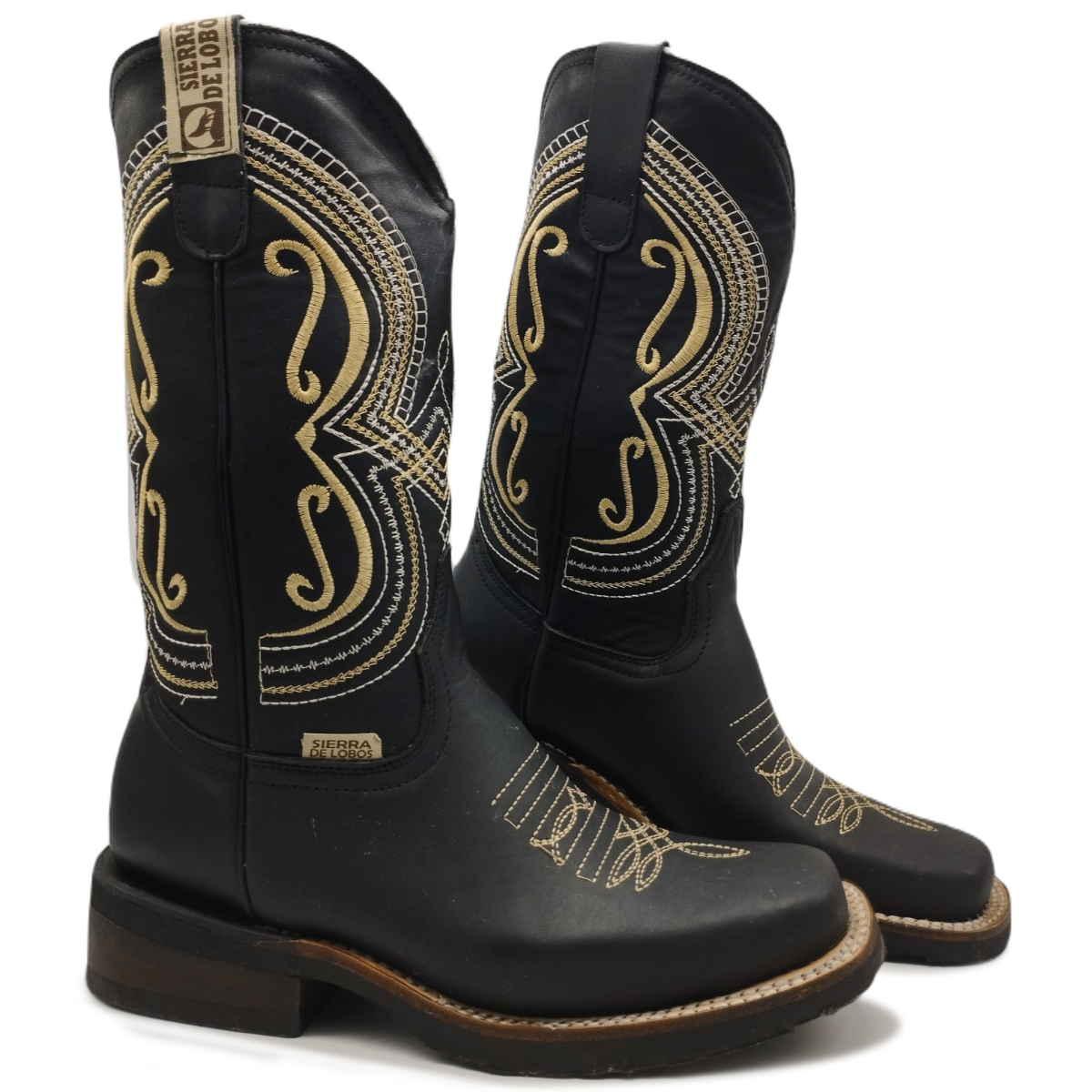 Botas Altas de Piel Cosidas y Bordadas estilo Rodeo o Vaqueras ideal ...