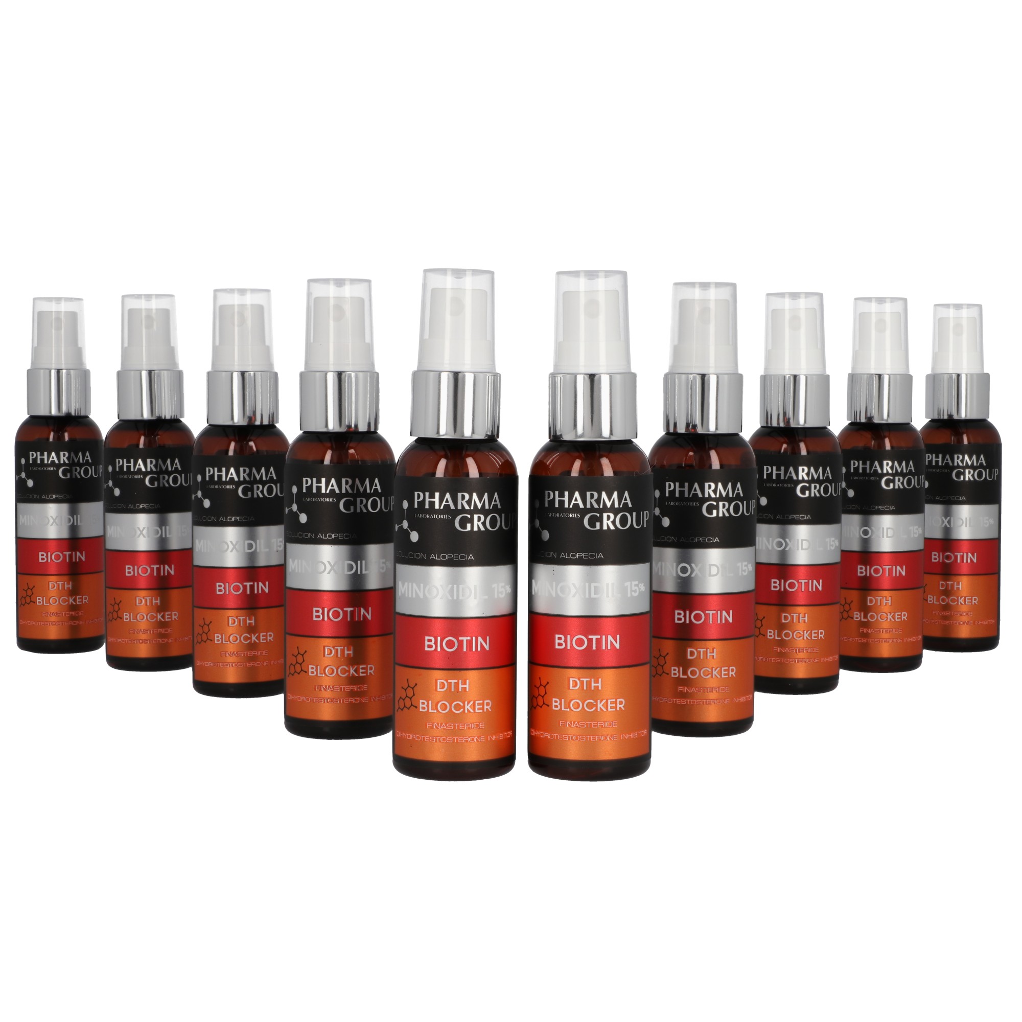 Minoxidil 15% + Finasterida 0.1% + Biotina. Solución Alopecia 10 meses